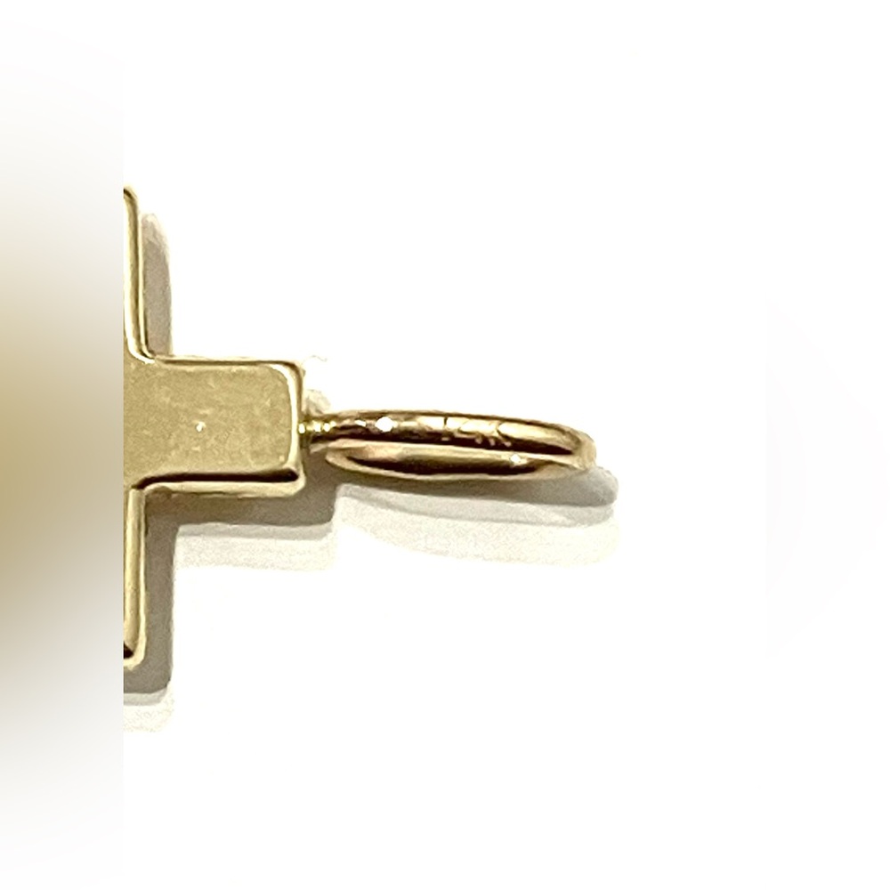 Dainty 14K Gold Cross Pendant - Picture 4 of 6